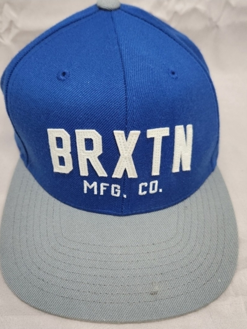 Brixton Blue Crown Gray Brim Snapback Hat